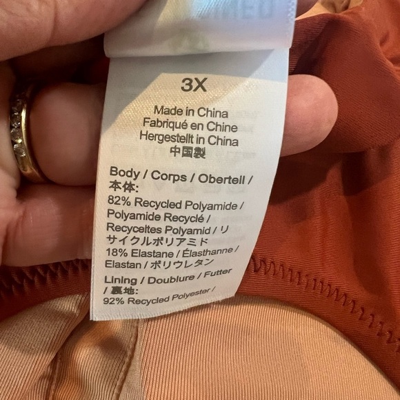 J. Crew Active Longline Racerback Cutout Bikini Top in Wildfire BF160 Plus 3X - Picture 5 of 11